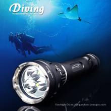 PADI buceador Deep Dive 3000 lumen 18650/26650 batería de larga distancia de alta potencia llevó linterna magnética